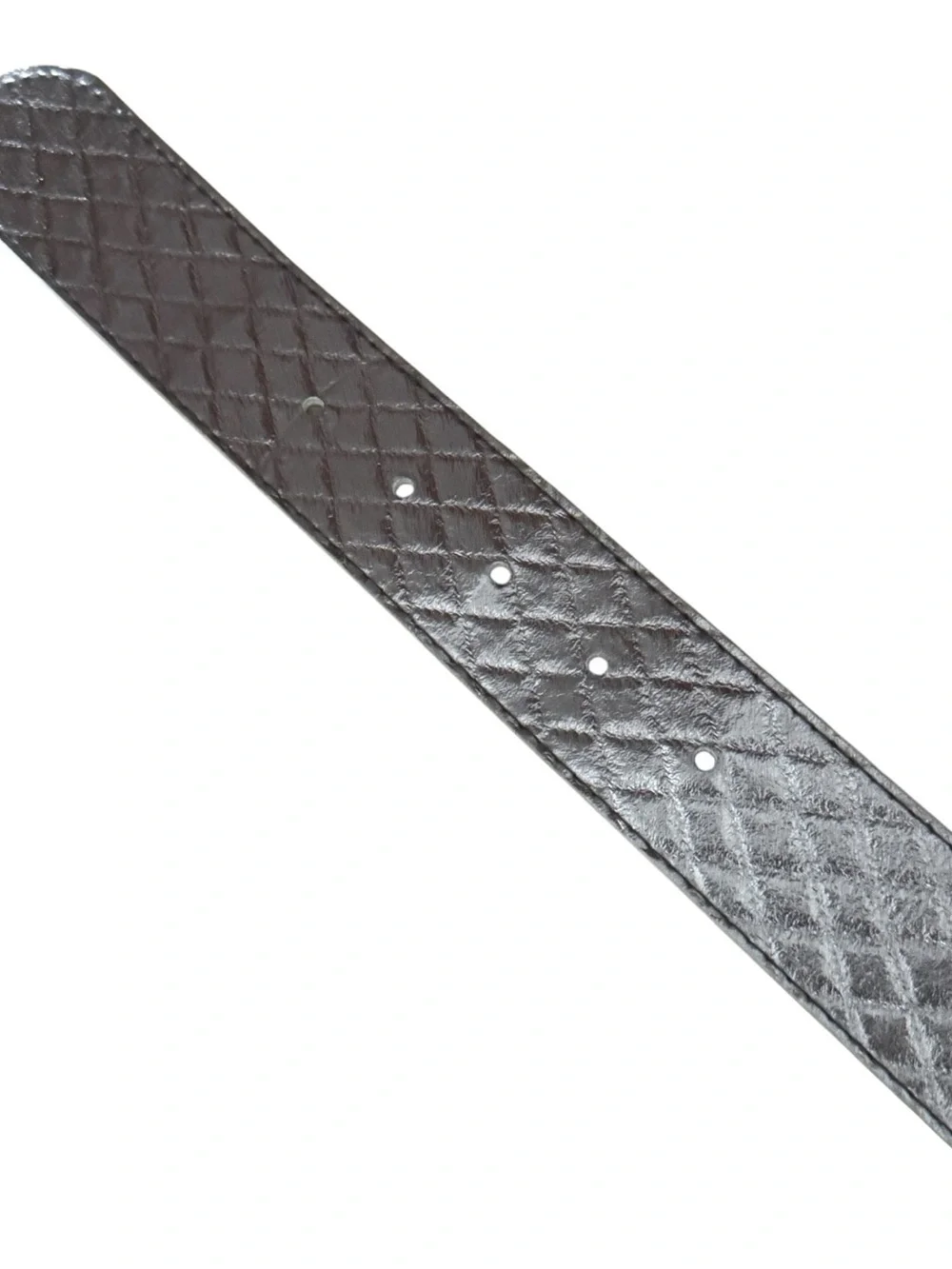 🩶Women’s Metallic Silver Quilted Maximalist Festival Rave Night Out Belt | M